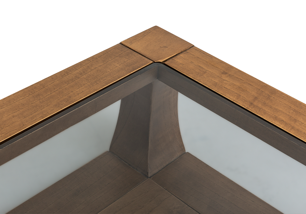 Keles kare form dışbudak ahşap orta sehpa Homevse