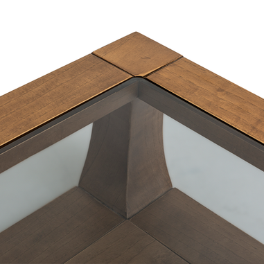 Keles kare form dışbudak ahşap orta sehpa Homevse