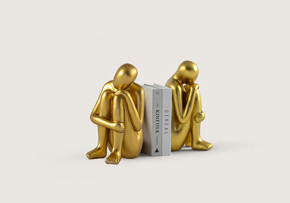 Gold kitap tutucu dekoratif obje 
