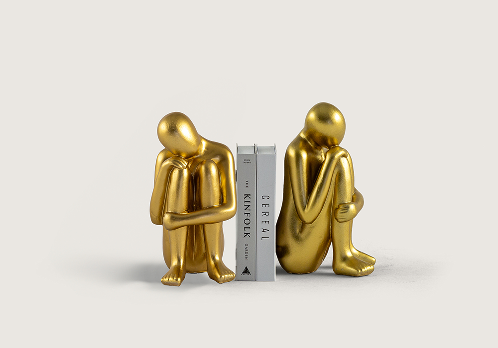 Gold kitap tutucu dekoratif obje 