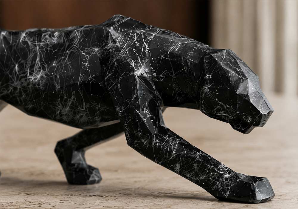 Homevse Kübik Panter Dekoratif Obje