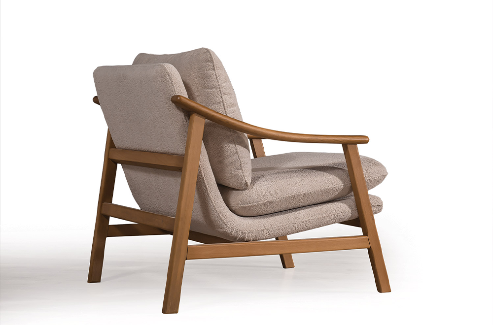 Lotus Bej Koltuk Takımı, Ahşap İskeletli Modern Tasarım, Modern Tarzı Konforlu Oturum