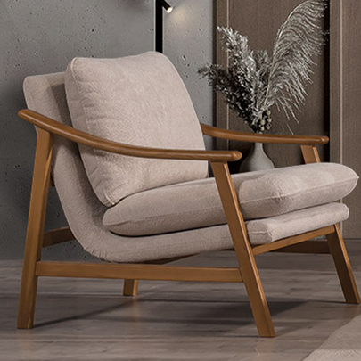 Lotus Bej Koltuk Takımı, Ahşap İskeletli Modern Tasarım, Modern Tarzı Konforlu Oturum