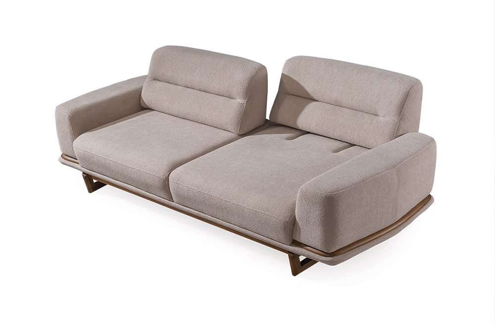 Lotus Bej Koltuk Takımı, Ahşap İskeletli Modern Tasarım, Modern Tarzı Konforlu Oturum