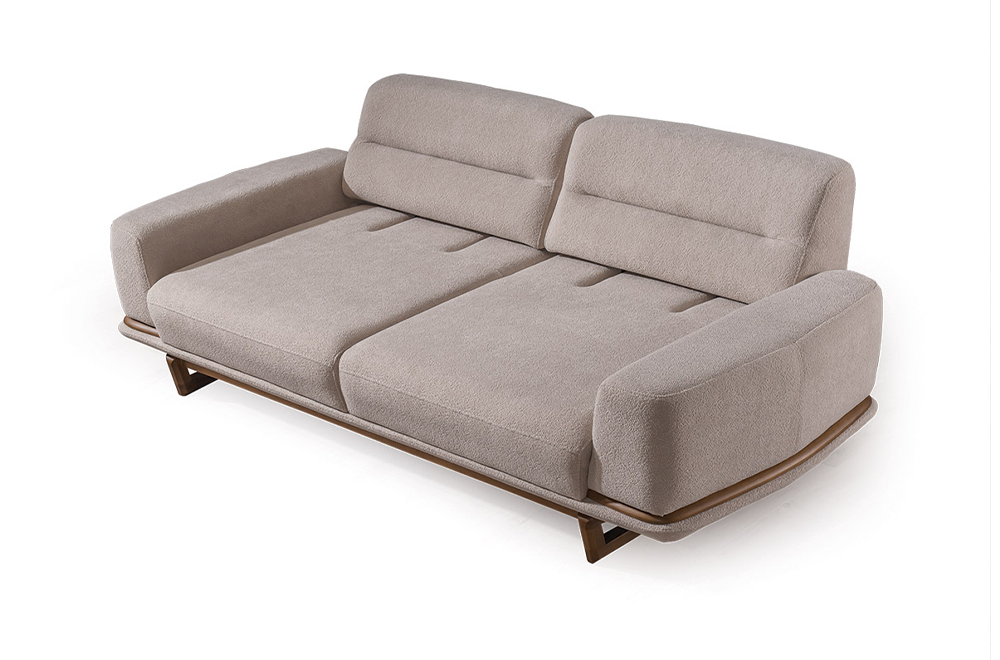 Lotus Bej Koltuk Takımı, Ahşap İskeletli Modern Tasarım, Modern Tarzı Konforlu Oturum