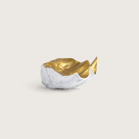 Küçük beyaz gold midye tabak 