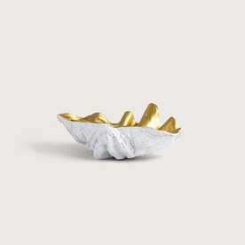 Küçük beyaz gold midye tabak 