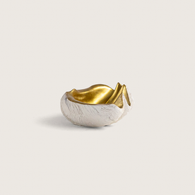 Küçük beyaz gold midye tabak 