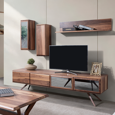 Milas TV ünitesi modern salon dekorasyonu