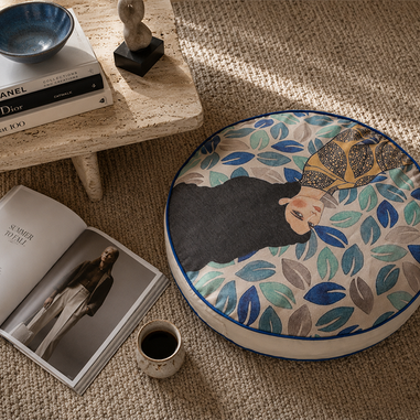 Bohem salon dekorasyonu için premium yer minderi