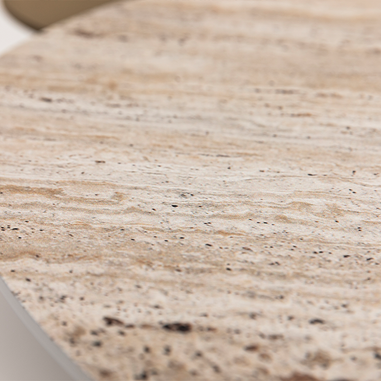 Ortaca orta sehpa traverten üst yüzey Homevse