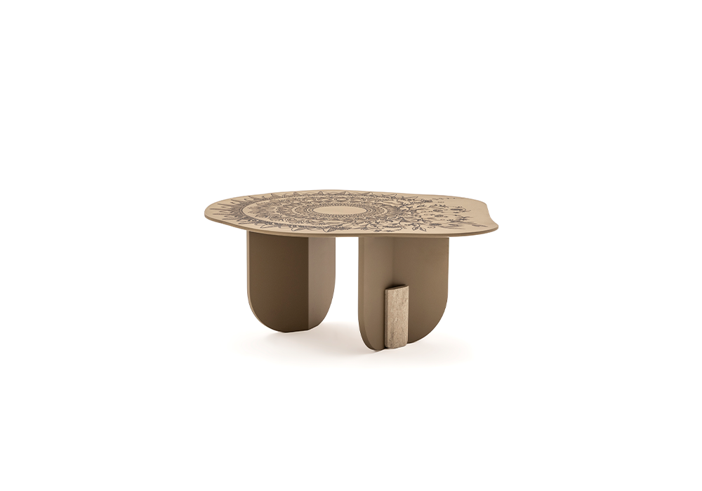 Ortaca ikili orta sehpa etnik desenli modern tasarım Homevse