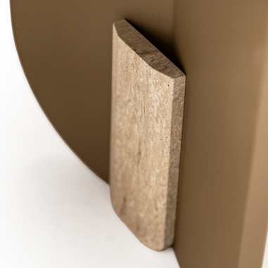 Ortaca orta sehpa ahşap ayak tarverten desen ve bonj renk detaylı Homevse