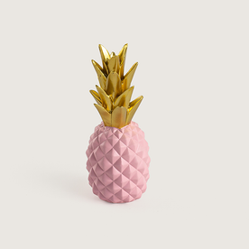 Modern yaşam alanı için ananas figürlü pembe gold dekoratif aksesuar