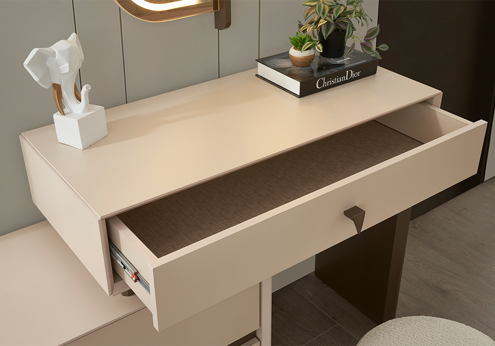 Riva yatak odası takımı krem LED aydınlatmalı şifonyer 