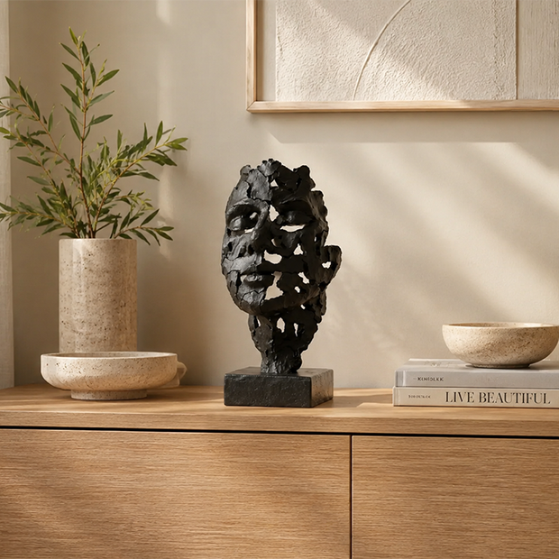 Soyut Kadın Yüz Büst Dekoratif Obje modern salon dekorasyonu