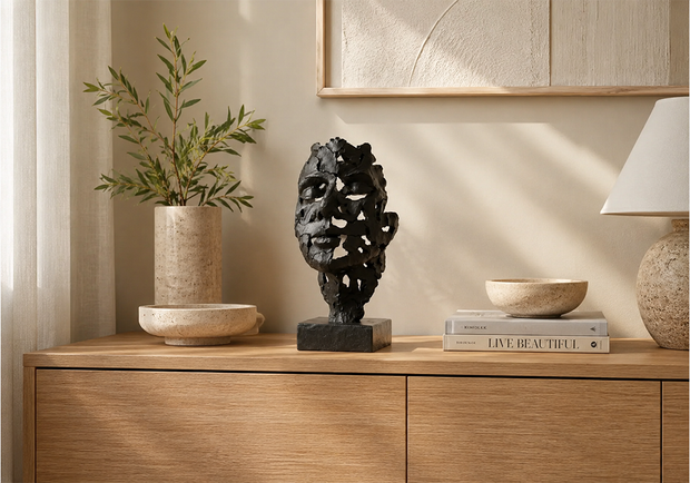 Soyut Kadın Yüz Büst Dekoratif Obje modern salon dekorasyonu