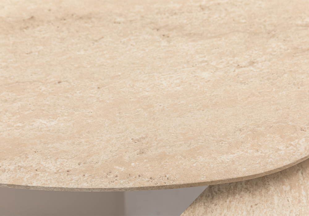 Side orta sehpa traverten desen üst yüzey detaylı Homevse