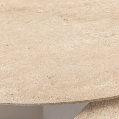 Side orta sehpa traverten desen üst yüzey detaylı Homevse