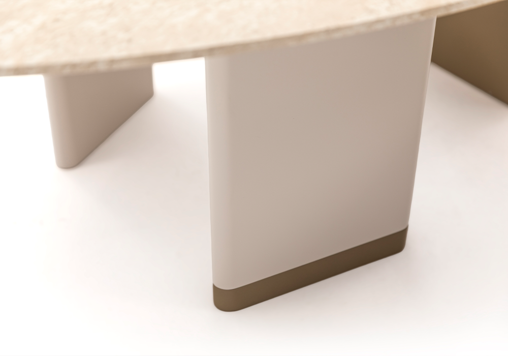 Side orta sehpa bej ve bonj renk ayak detaylı Homevse