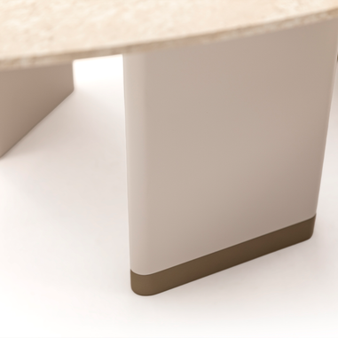 Side orta sehpa bej ve bonj renk ayak detaylı Homevse