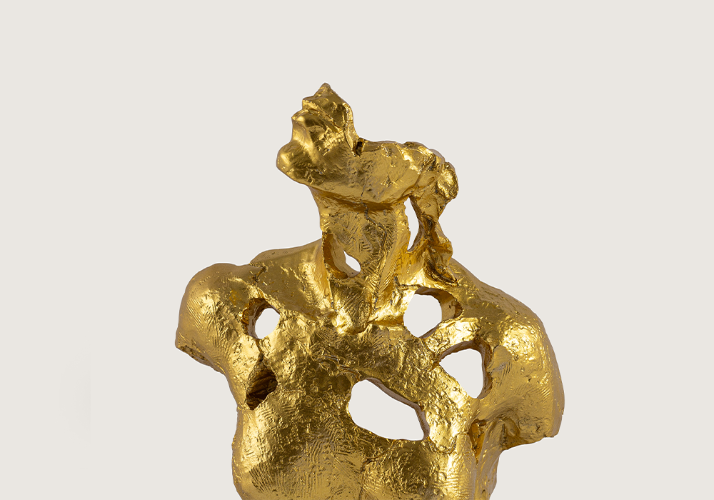Soyut Kadın Büst  Gold Dekoratif Obje