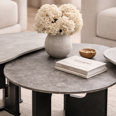 Tarsus oval form üçlü orta sehpa Homevse.