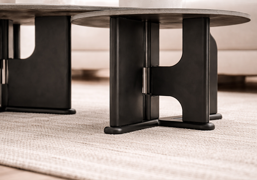 Tarsus orta sehpa siyah ayak detaylı Homevse