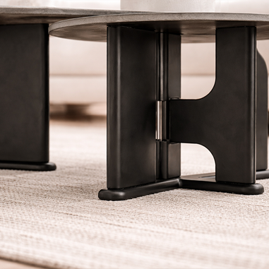 Tarsus orta sehpa siyah ayak detaylı Homevse