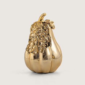 Modern yaşam alanı için gold kabak form dekoratif aksesuar