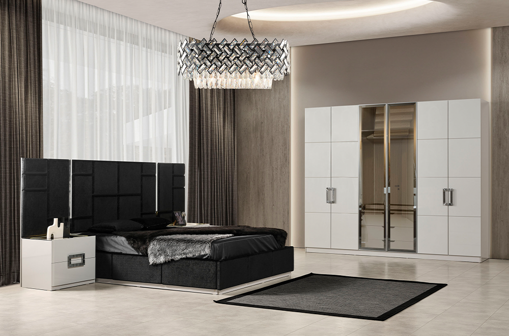 Vegas Gri Yatak Odası