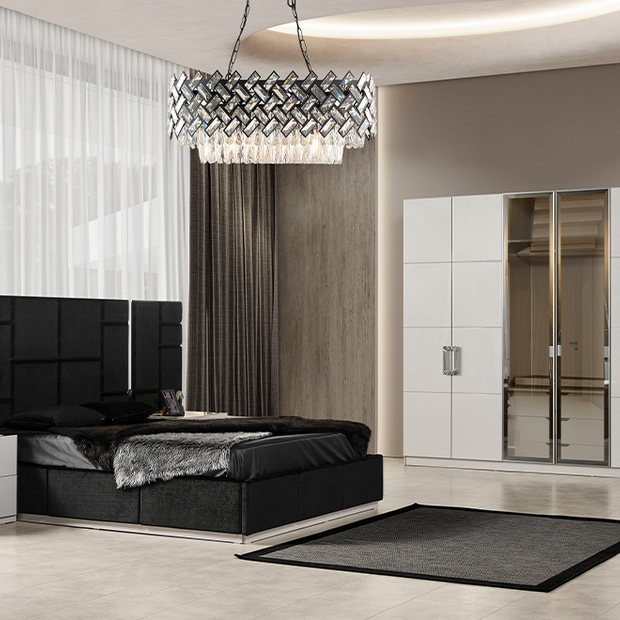 Vegas Gri Yatak Odası