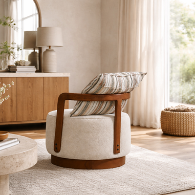 Ahşap berjer şık ve konforlu modern tasarım