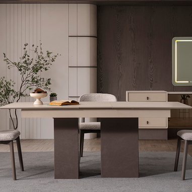Minimal modern yemek odası için Yakut masa ve sandalye