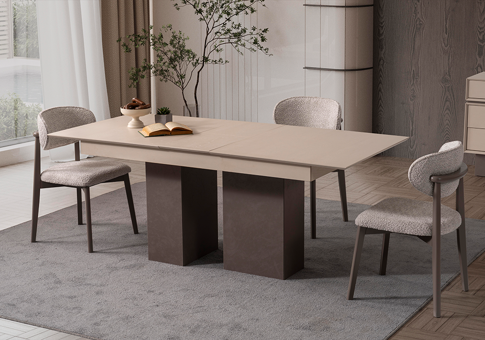 Minimal modern yemek odası için Yakut masa ve sandalye