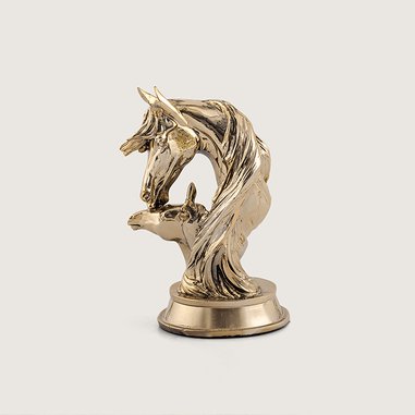 Modern yaşam alanı için gold at büst figürlü dekoratif aksesuar