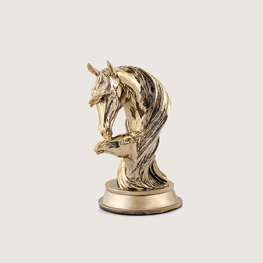 Modern yaşam alanı için gold at büst figürlü dekoratif aksesuar