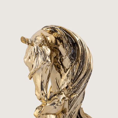 Modern yaşam alanı için gold at büst figürlü dekoratif aksesuar