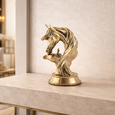 Modern yaşam alanı için gold at büst figürlü dekoratif aksesuar