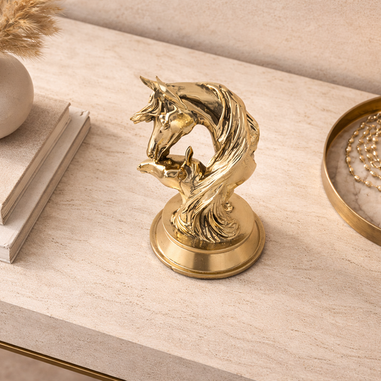 Modern yaşam alanı için gold at büst figürlü dekoratif aksesuar