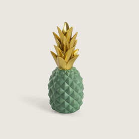 Modern yaşam alanı için ananas figürlü yeşil gold dekoratif aksesuar