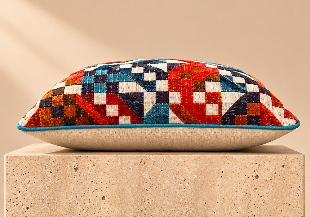 Zenda Dekoratif Kırlent Kılıfı etnik kilim desenli renkli kırlent modeli