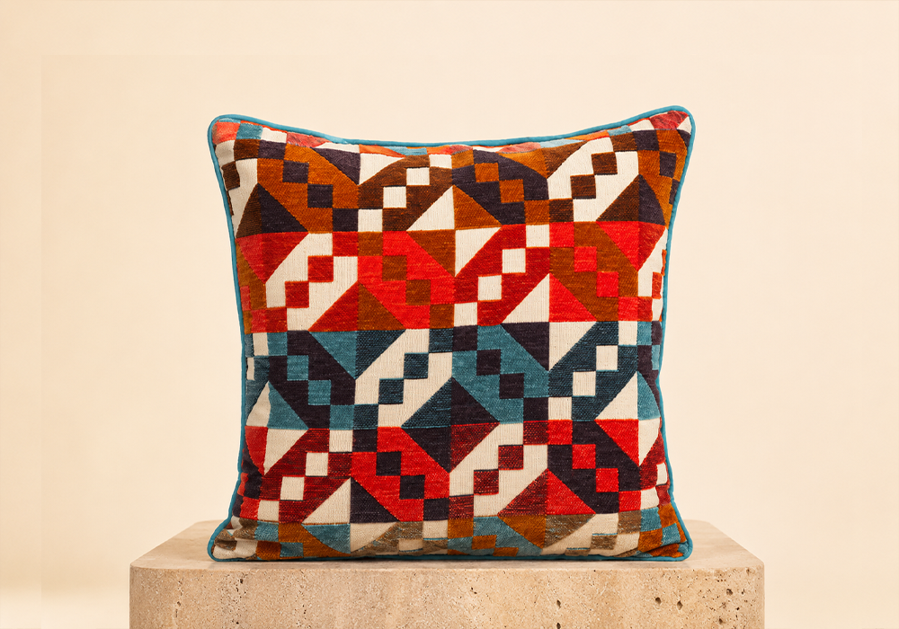 Zenda Dekoratif Kırlent Kılıfı etnik kilim desenli renkli kırlent modeli