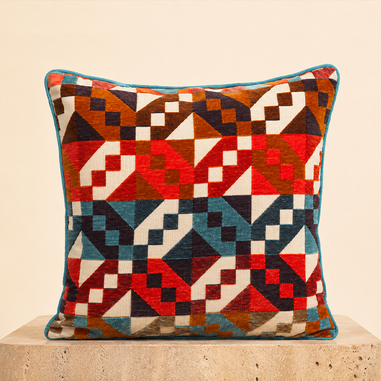Zenda Dekoratif Kırlent Kılıfı etnik kilim desenli renkli kırlent modeli