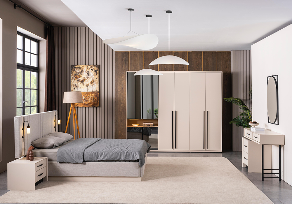 Zümrüt yatak odası takımı modern yatak odası dekorasyonu